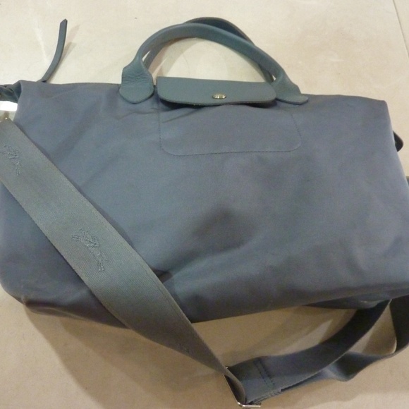 LONGCHAMP Tote Bag Le Pliage Neo 2WAY Lightweight Blue w/ shoulder strap - Picture 5 of 15